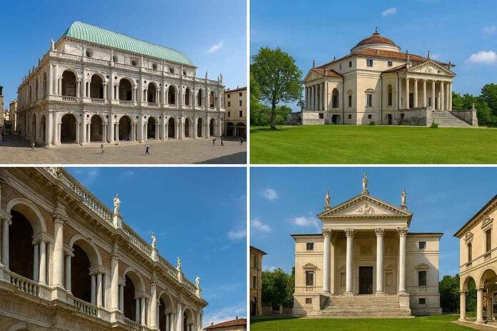 Collage architettura Palladiana a Vicenza