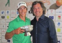 L’enogastronomia Trevigiana conquista il mondo del golf LochefTinoVettorelloconilcampionedaneseOlesen