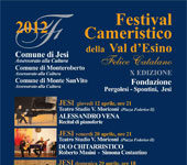 JESI (AN). AL TEATRO V. MORICONI IL FESTIVAL CAMERISTICO DELLA VAL D’ESINO – 12 aprile festival cameristico