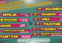Bergamo/Trescore Balneario. Festa della Birra e Musica – dal 23 agosto al 2 settembre 2012 FESTA BIRRA E MUSICA