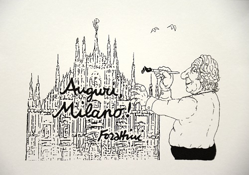 Giorgio Forattini per Milano 24orenews - Natale 2013