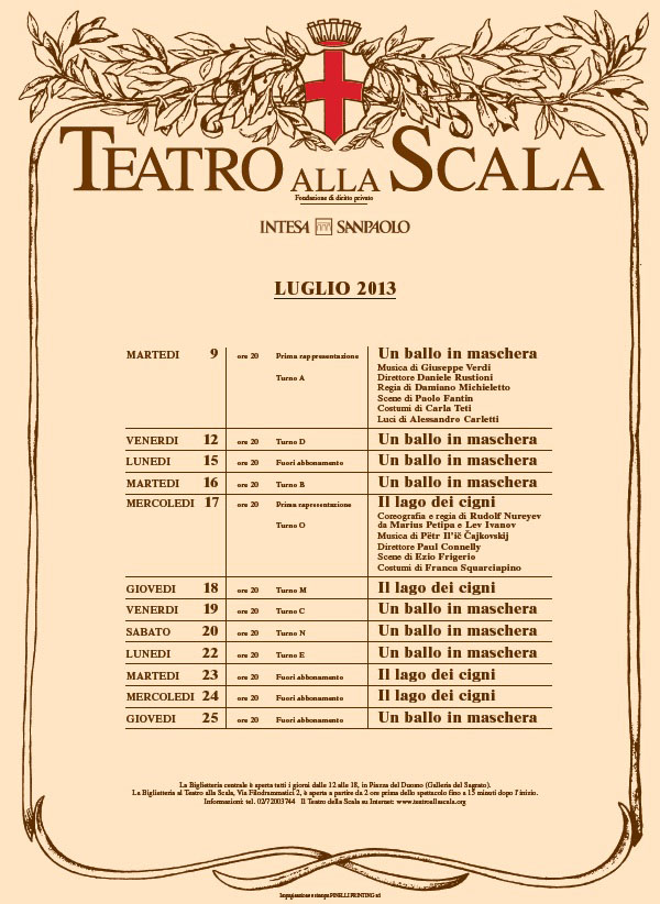 Treatro alla Scala - in programma a luglio  