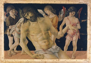 9 Id 16. BELLINI Cristo in pieta sorretto da quattro angeli Rimini Museo Citta