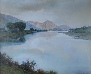 Achille Jemoli - Tramonto fondo Toce autunno 1930 olio su compensato. Eredi Fasana-Zuccala Foto Franco Ricci Achille Jemoli - Tramonto fondo Toce autunno 1930 olio su compensato. Eredi Fasana-Zuccala Foto Franco Ricci