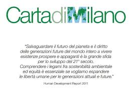 La Carta Di Milano LA CARTA DI MILANO