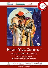 Locandina Premio Cara Giulietta 2016 LOCANDINA PREMIO CARA GIULIETTA 2016