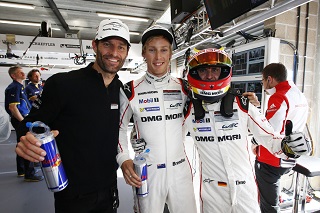Porsche Team - Mark Webber Brendon Hartley Timo Bernhard l-r