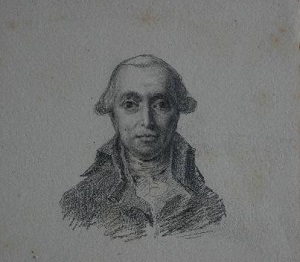 Miniatura a lapis inedita di Filippo Mazzei Parigi fine sec. XVIII-A
