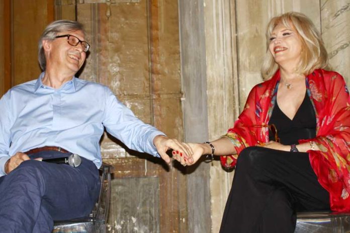 Vittorio Sgarbi e Amanda Lear a Spoleto Arte 2015