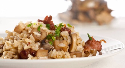 Risotto ai funghi e salsiccia