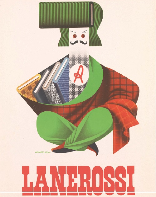 7 Armando Testa annuncio pubblicitario per tessuti Lanerossi 1953