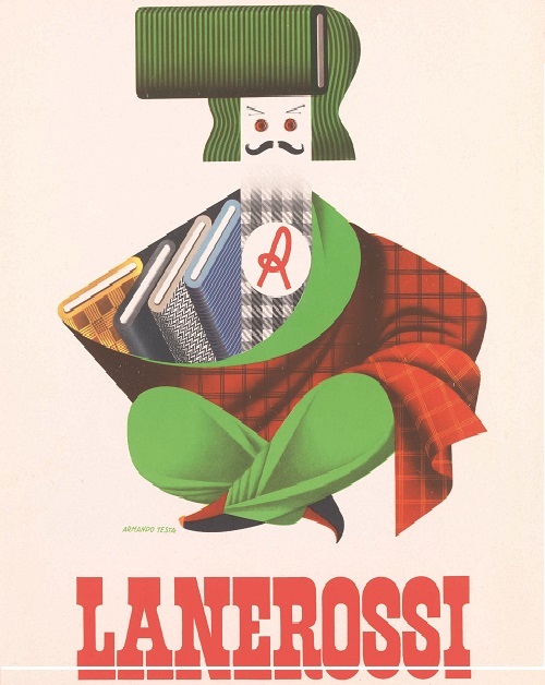 Armando Testa annuncio pubblicitario per tessuti Lanerossi 1953 7 Armando Testa annuncio pubblicitario per tessuti Lanerossi 1953