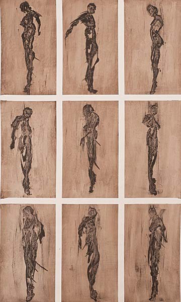Giuliano Del Sorbo Figura II 2016 tecnica mista 153x91cm