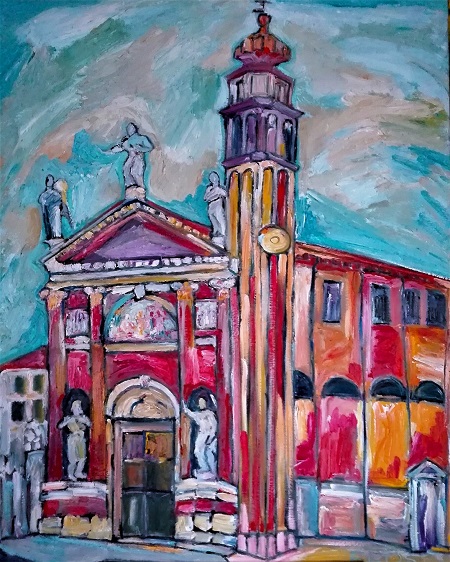 Duomo di S. Lorenzo Conselve 80x100 olio su tela 2017 Eros Rizzo Duomo di S. Lorenzo Conselve 80x100 olio su tela 2017 Eros Rizzo