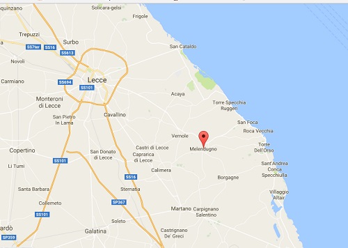 Salento mappa Melendugno mappa