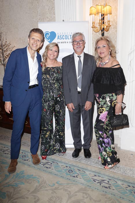 L'Ing. Luca Del Bo - fondatore - con la Presidente AEVO Loredana Vergani, il Prof. Danilo Buschi e Paola Neri - madrina AEVO