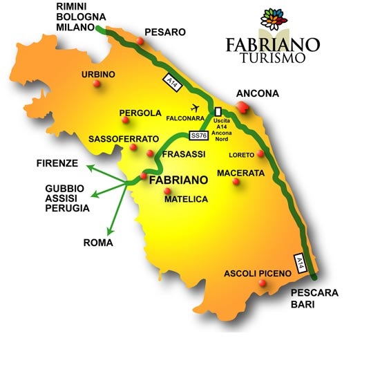 Fabriano mappa territorio
