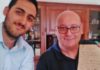 Rocco Della Corte e Gaetano Campanile curatori della Mostra con il manoscritto de La moglie ingenua e il marito malato