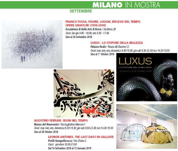 Milano Mostre Settembre 2018 Milano mostre settembre 2018