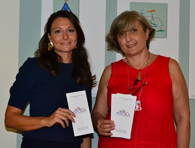 dott.ssa Veronica Leonardi Presidente AICRA e dott.ssa Laura Valentini Comitato Scientifico AICRA neurochirurga Ist. Besta