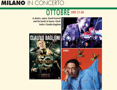 Milano Concerti Musica Ottobre 2018 MILANO CONCERTI MUSICA ottobre 2018