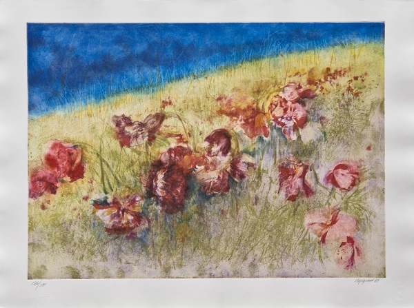 Renzo Vespignani - Omaggio a Van Gogh - acquatinta cm 60x80