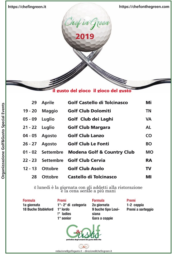 Chef in Green calendario 2019
