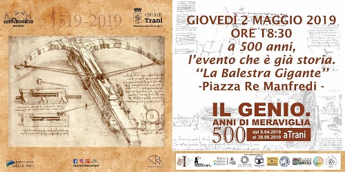 Invito Balestra gigante a Trani 2 maggio 2019