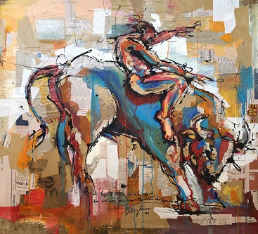 RvB-Arts Vittorio-Iavazzo Sogna-e-Vivi tecnica-mista-su-carta 100-x-120-cm light