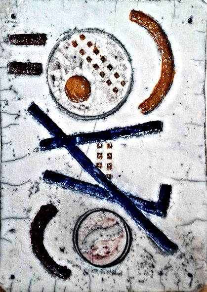 Antonio Capra - Tavola - 28x21 - ceramica raku - 2018 Antonio Capra 05 - Tavola - 28x21 - ceramica raku - 2018