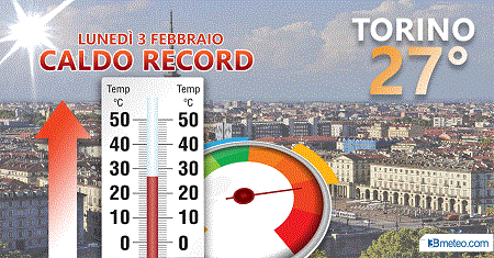 Caldo record Torino 03.02.2020