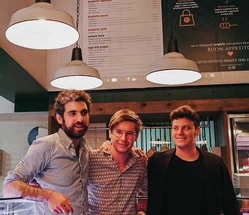 Da sx Gianmarco Venuto Luca Ballabio e Filippo Sironi 