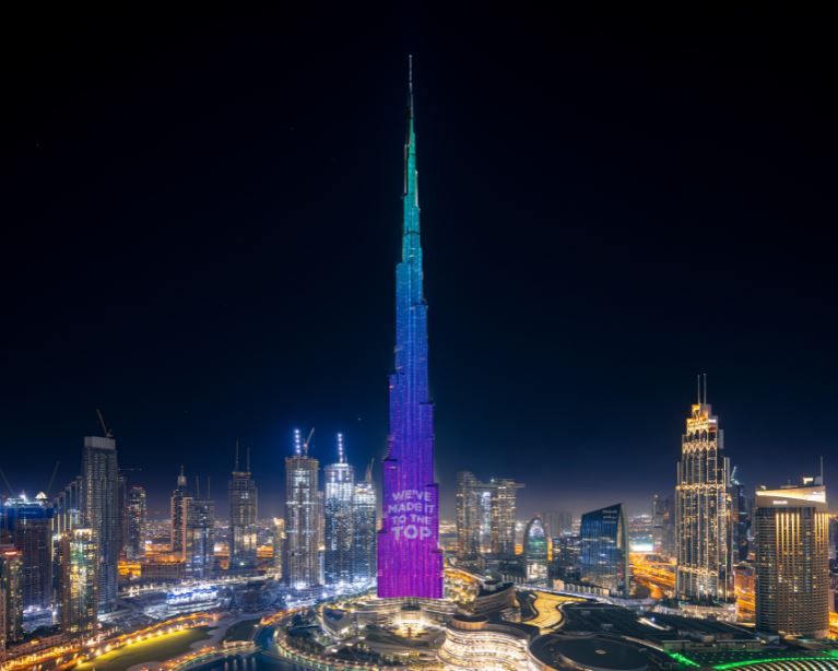 Burj Khalifa illuminazione Burj Khalifa illuminazione