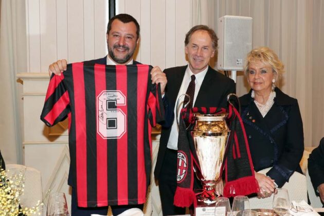 Il Ministro Matteo Salvini, Franco Baresi, Daniela Javarone