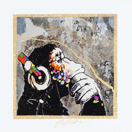 Grittini Giuliano Il Pensatore Tecnica Mista Su Carta 22x22cm ( Mg 0240) 2019 300dpi