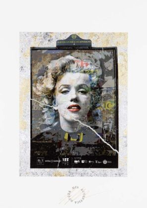 Grittini Giuliano Marilyn Tecnica Mista Su Carta 30x25cm ( Mg 0229) 2019 300dpi