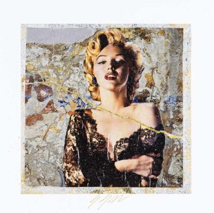 Grittini Giuliano Marilyn Monroe Tecnica Mista Su Carta 22x22cm ( Mg 0246) 2019 300dpi