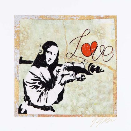 Grittini Giuliano Monna Lisa Tecnica Mista Su Carta 22x22cm ( Mg 0250) 2019 300dpi