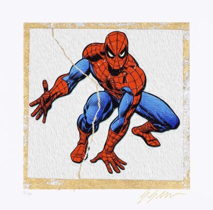 Grittini Giuliano Spiderman Tecnica Mista Su Carta 22x22cm ( Mg 0257) 2019 300dpi