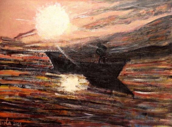 Opere Milly Miola 2017 Pescatore Al Chiaro Di Luna Montecarlo