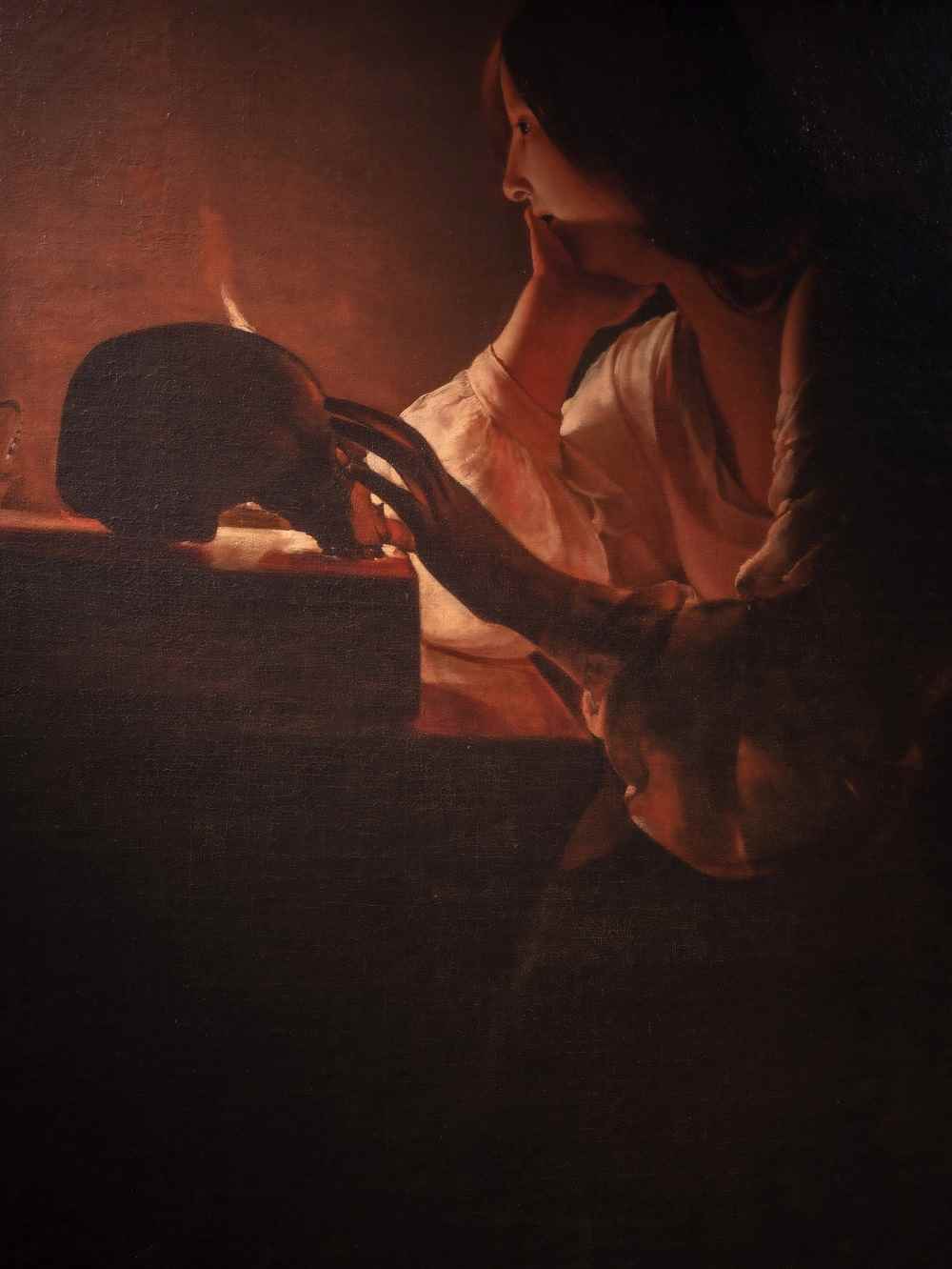 De La Tour Maddalena penitente particolare