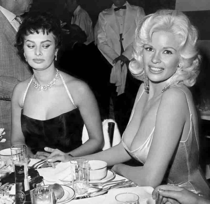 Jane Mansfield con Sophia Loren