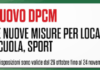 Nuovo Dpcm: Tutte le chiusure dal 26 ottobre 2020 NUOVO DPCM