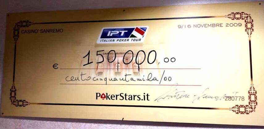 08 Giovanni Salvatore vince a Sanremo all' Italian Poker Tour 2009