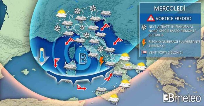Mercoledì meteo italia evoluzione neve
