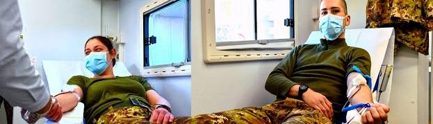 I Volontari Acqui del 17° RAV di Capua un momento della donazione