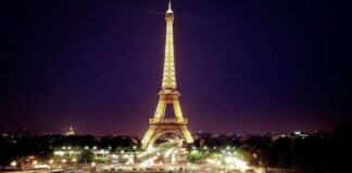 Tour Eiffel di notte