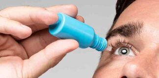 Usare lacrime artificiali