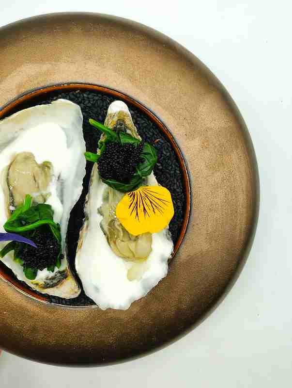 Chef Claudio Sadler Ostriche, crescione e caviale menu San Valentino