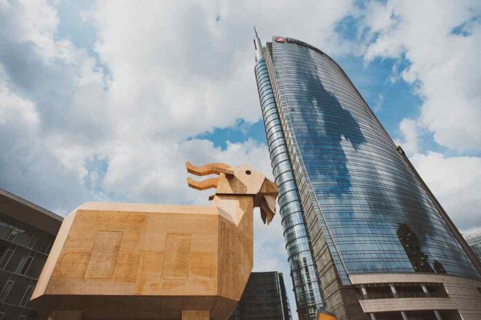 Caprone in Piazza Gae Aulenti